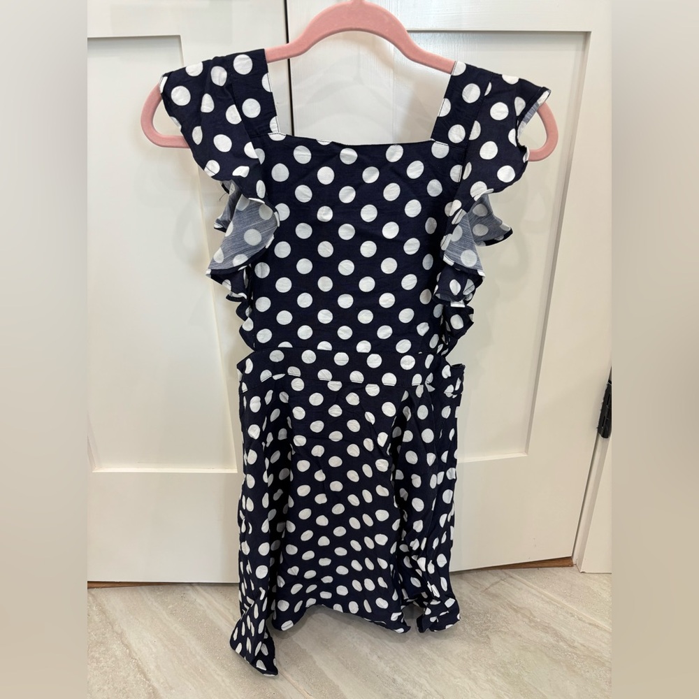 Navy polka dot dress
